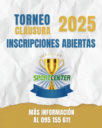 COMIENZA EL CLAUSURA EN SUPERLIGA SPORTCENTER