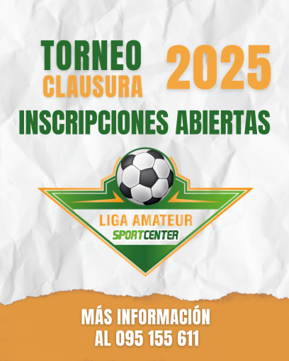 JUGÁ EL CLAUSURA 2025 EN LIGA AMATEUR SPORTCENTER